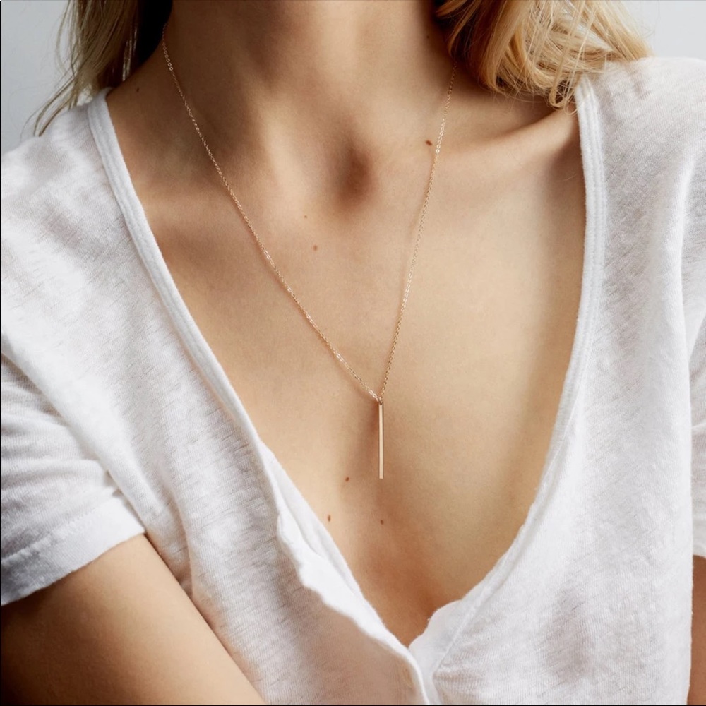 •River• Bar Pendant Necklace - Picture 2 of 5